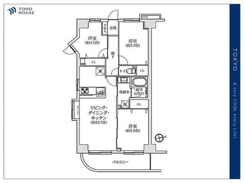 ルネサンヴェール小金井公園 5階 3LDK 物件詳細