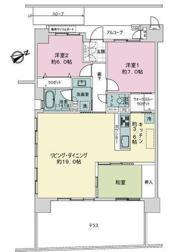 サーパス谷山緑地公園 1階 3LDK 物件詳細