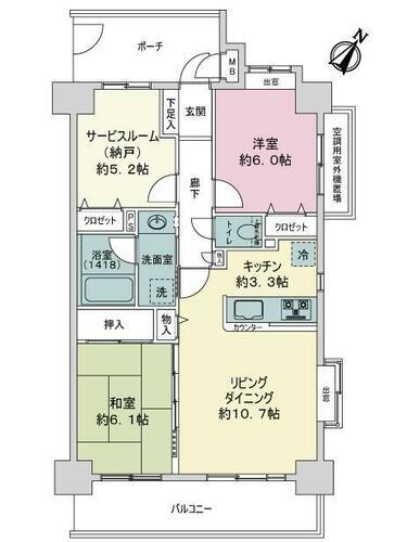 レクセルマンション本千葉 4階 2SLDK 物件詳細