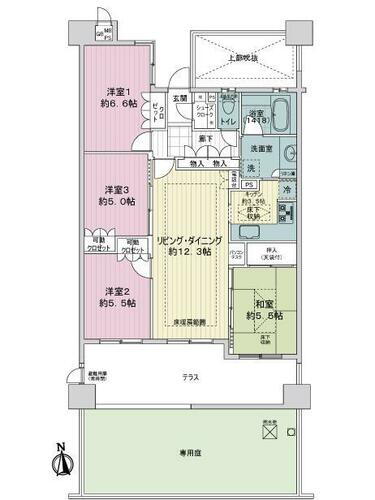 ライオンズマンション甲子園口ラルジュ弐番館 1階 4LDK 物件詳細