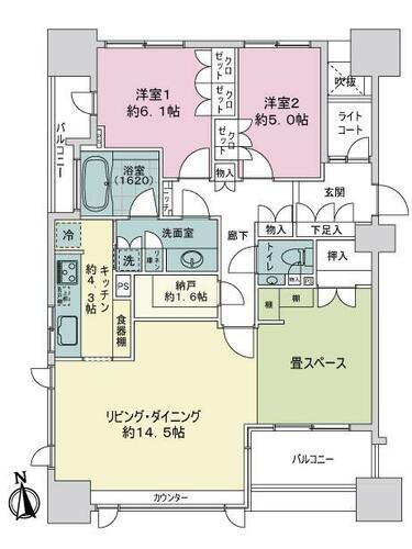 シティタワー西堀 18階 2LDK 物件詳細