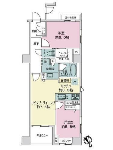 プレディア都筑ふれあいの丘 2階 2LDK 物件詳細