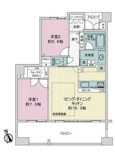 ワコーレ神戸北野セリュックス 8階 2LDK 物件詳細