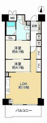 ＲＩＣイーストコート１１番街３番館 2階 2LDK 物件詳細