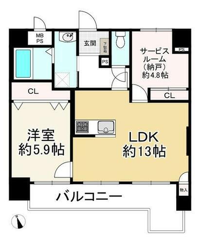 ライオンズマンション美章園 7階 1SLDK 物件詳細