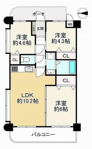 サンパイン御影 5階 3LDK 物件詳細