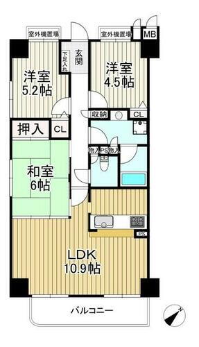 西宮東町アーバンコンフォート２番館 6階 3LDK 物件詳細