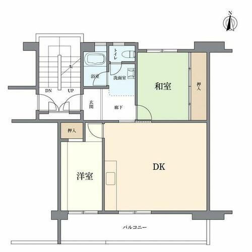 前野台住宅五号棟 6階 2DK 物件詳細