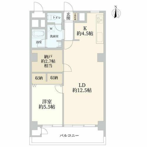 鷺沼ハイム 最上階南向き住戸　専有面積：57.92m2