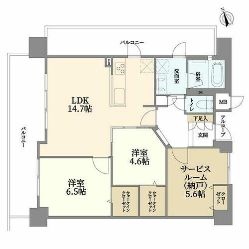 ロイヤルヒル北野 6階 2SLDK 物件詳細