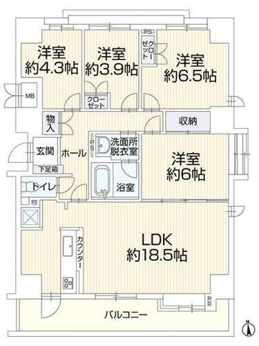 メゾン沼津高沢　９０６ 9階 4LDK 物件詳細