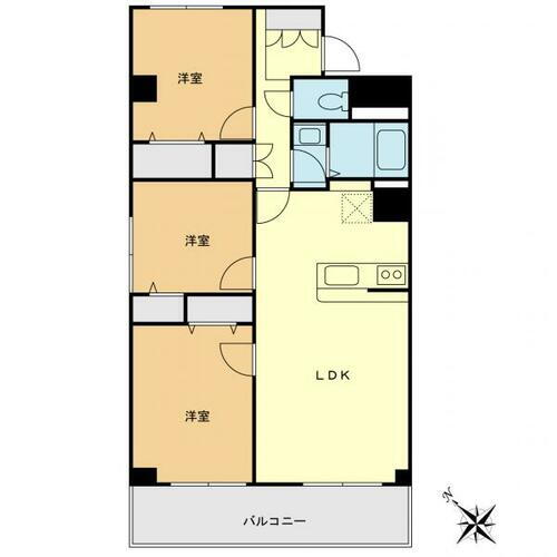 竹の塚ハイリビング 3階 3LDK 物件詳細