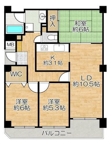 シャンティー塩屋カランテアン 1階 3LDK 物件詳細