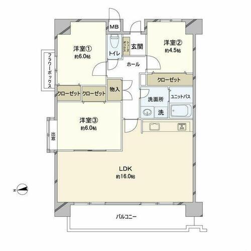 ホワイトキャッスル千防Ａ棟 7階 3LDK 物件詳細