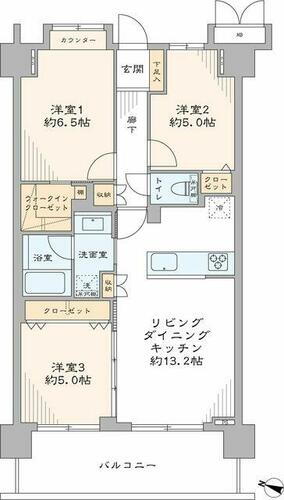 ルピナス横浜西グランファスト 全居室に収納あり、収納豊富な3LDKです。南西向き7階部分のため陽当たり・眺望良好なお部屋です。