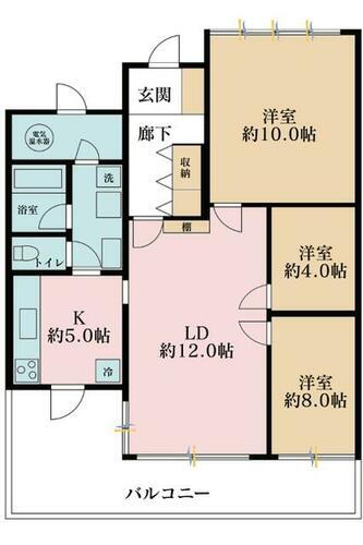 大倉山ヒルタウン 2LDK+S（納戸）、価格4980万円、専有面積102m2