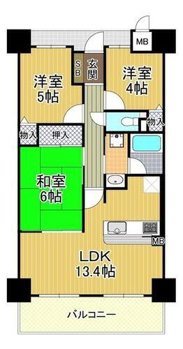 キングマンション此花２ 5階 3LDK 物件詳細