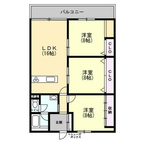 メゾンわかくさ　７０１号室 7階 3LDK 物件詳細