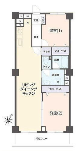 ルネ新行徳　Ａ棟 7階 2LDK 物件詳細