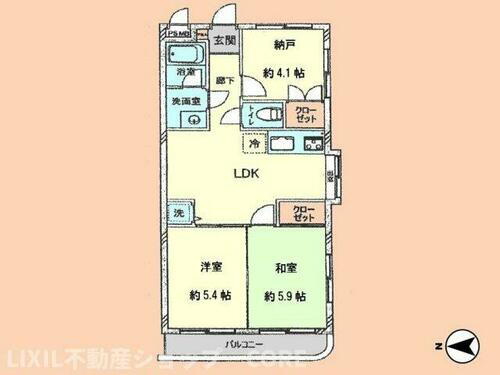 セザール相模大野 4階 2SLDK 物件詳細