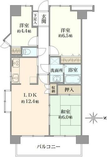 ステイツ武蔵野東大和グランパサージュ 間取り図