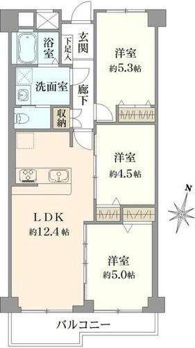 三井せんげん台ハイツ 7階 3LDK 物件詳細