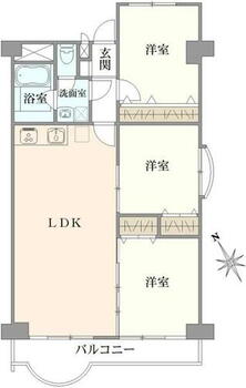 浦和白幡東高層住宅１号棟 間取り図
