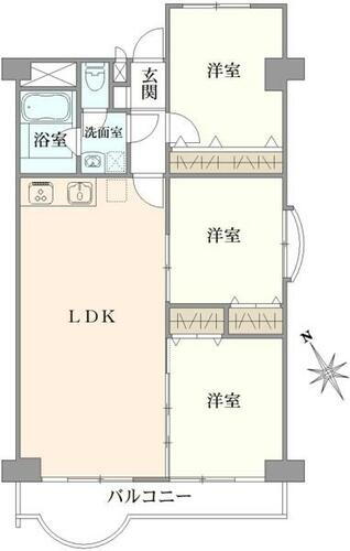 浦和白幡東高層住宅１号棟 9階 3LDK 物件詳細