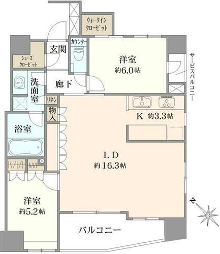 ウィルローズ赤羽 3階 2LDK 物件詳細