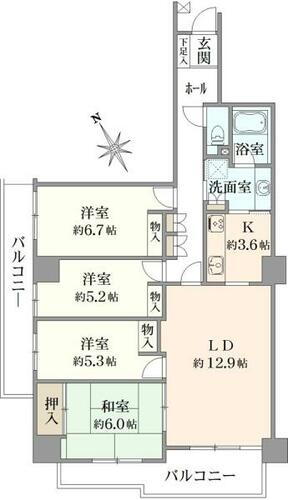 東急ドエル・デュオプラザ川口弐番館 7階 4LDK 物件詳細