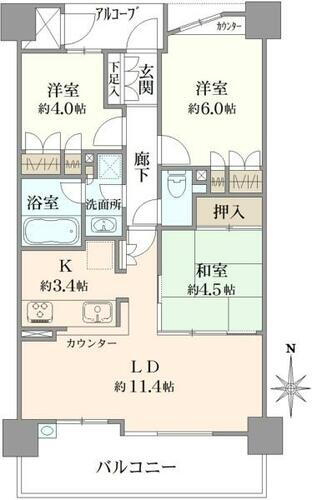 ロジュマンドゥソラーナ古川橋 4階 3LDK 物件詳細