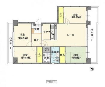 東区大形本町６丁目　ユートピアレジデンス大形 間取図です♪