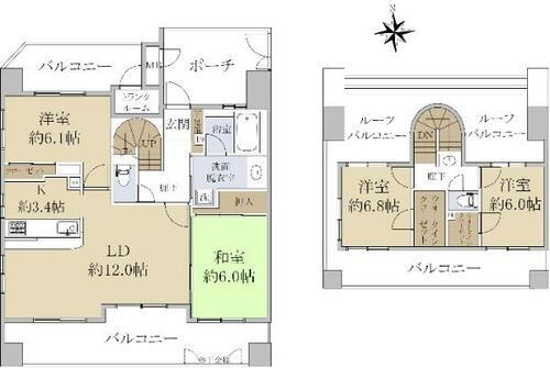 ダイアパレス毘沙門台駅前 4階 4LDK 物件詳細