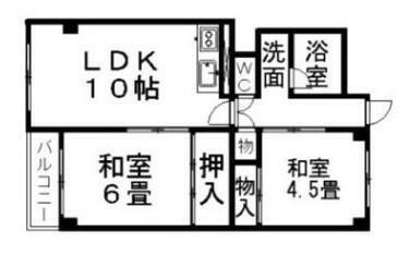 小岩井中津川マンション 3階 2LDK 物件詳細