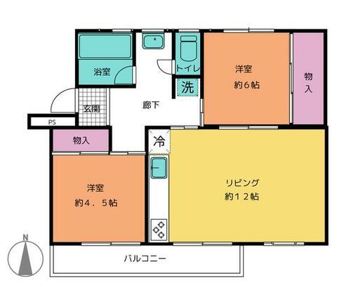 箕面粟生第二住宅１１棟 現況と間取り・方角が異なる場合は、現況を優先となります。