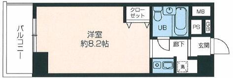 武蔵野ビューハイツ 2階 ワンルーム 物件詳細