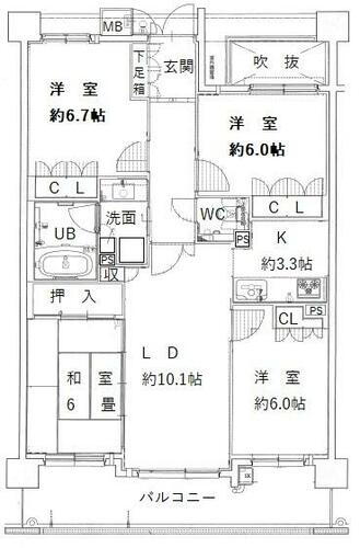 エスリード帝塚山 4階 4LDK 物件詳細