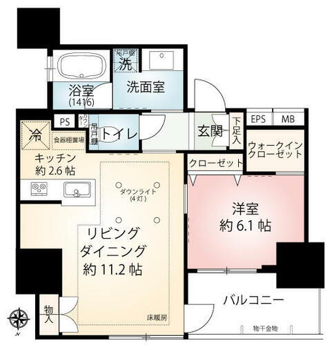 オープンレジデンシア名古屋栄 10階 1LDK 物件詳細