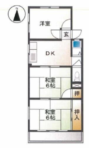 三谷駅前マンション 3階 3DK 物件詳細