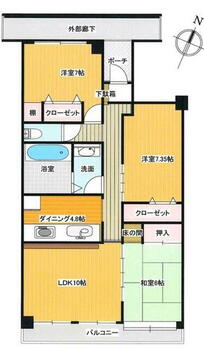 ダイアパレスリバーコート 間取り図