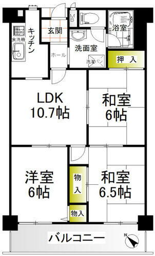 グローバル辰巳橋 9階 3LDK 物件詳細