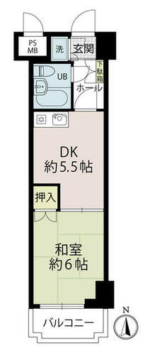 京都府京都市中京区二条通高倉西入松屋町 6階 1DK 物件詳細