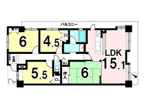 ファミール岸和田公園通りステージ２ 3階 4LDK 物件詳細