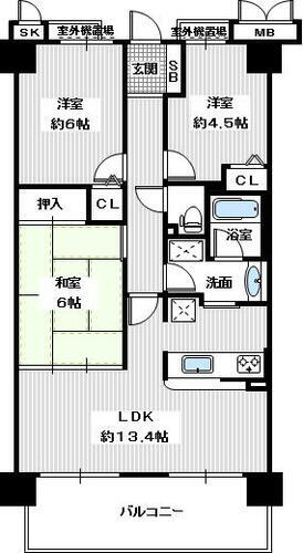 モンセーヌ和泉中央２番館 10階 3LDK 物件詳細