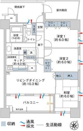 サンシティ下の橋グランツォール 3階 3LDK 物件詳細