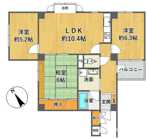 ルモン北桜塚　北桜塚小学校歩３分 閑静な住宅街にあるマンション。小学校・公園・市役所近くでファミリーにもおすすめです