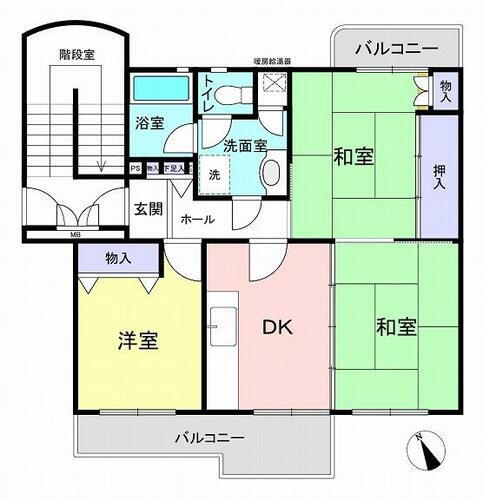 堀込第四住宅７号棟 2階 3DK 物件詳細