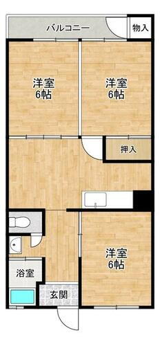 大分県大分市西大道３丁目 2階 3DK 物件詳細