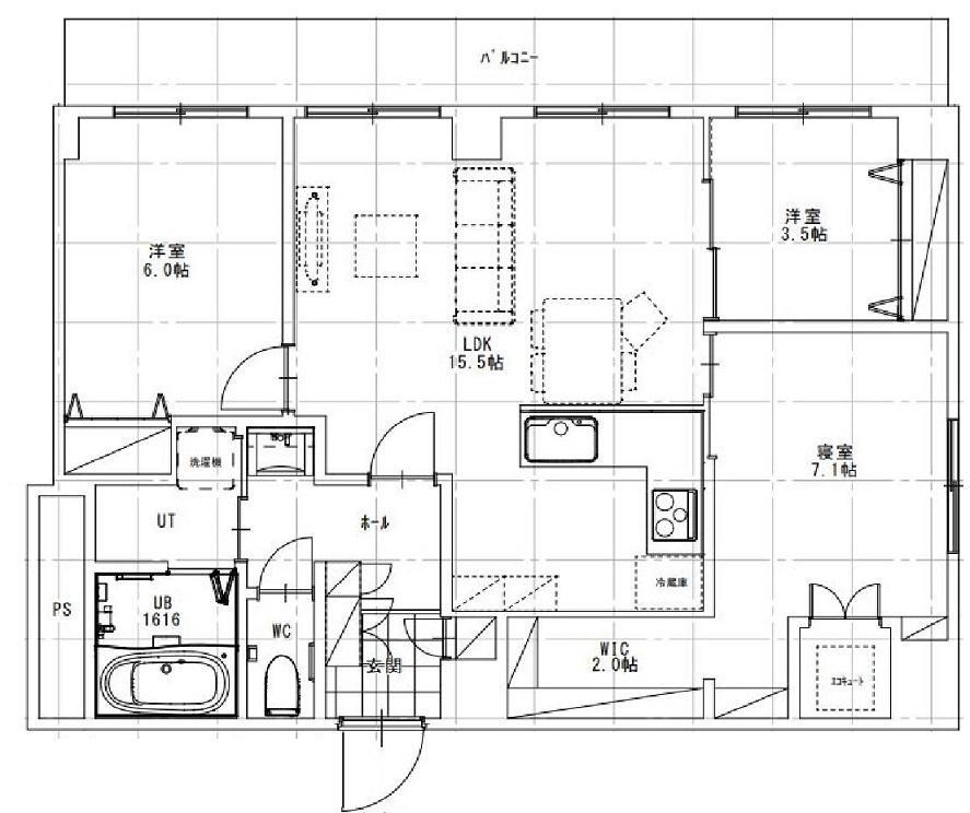 シャトウ山鼻 8階 3LDK 物件詳細