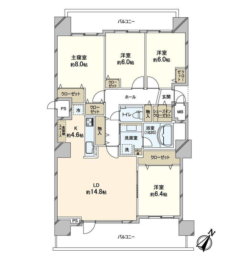 プレミスト新札幌西　Ａ棟 5階 4LDK 物件詳細